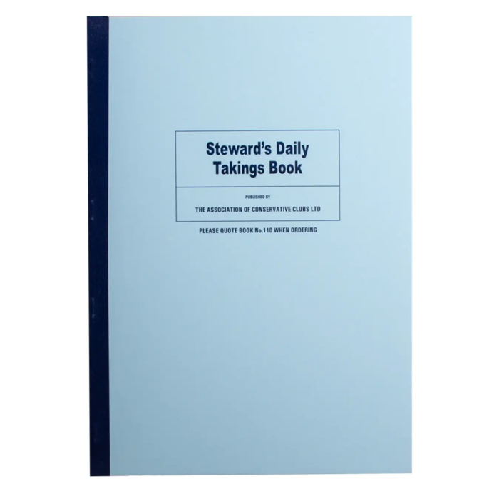 Steward’s Daily Takings Book